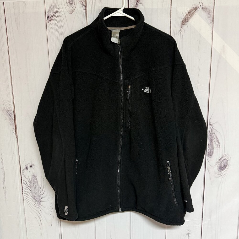 The North Face TKA 200 Full‎ Zip Fleece Jacket Men’s XXL Black EUC